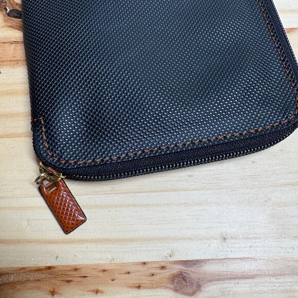 Bottega Veneta Zip Around Compartment Pouch Wallet Organizer Black Leather Italy - Picture 2 of 11
